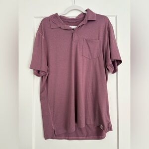 Men’s Marine Layer Mauve Air Polo Shirt Size L